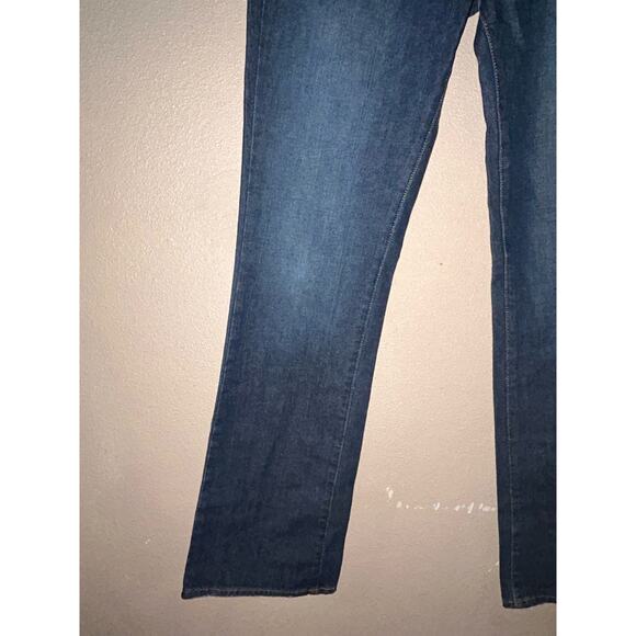 Lucky Brand Zoe Emo Artsy Y2K Bootleg Blue Low Rise Slim Fit Jeans Long - Picture 3 of 13